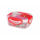 Oursson Пластиковый контейнер 0,4 л CP0400S/TR  Цвет: прозрачный с красным